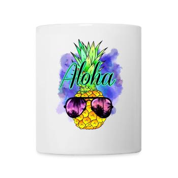 Aloha Ananas - Tasse - Weiß - Vorne