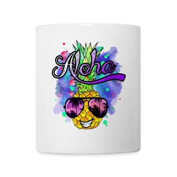 funny pineapple cool and colorful - Mug - white - Front