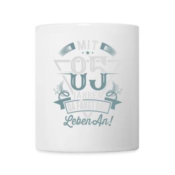 85. Geburtstag Da Fängt Das Leben An - Tasse - Weiß - Vorne