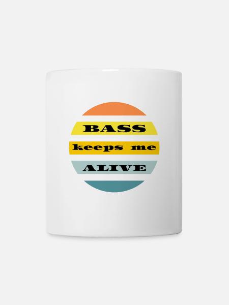 Bass keeps me alive - Tasse - Weiß