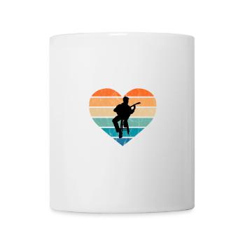 J’adore les guitaristes avec guitare acoustique - Mug blanc - blanc - Devant