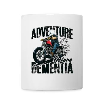 Abenteurer auf Motorrad mit Helm - Tasse - Weiß - Vorne