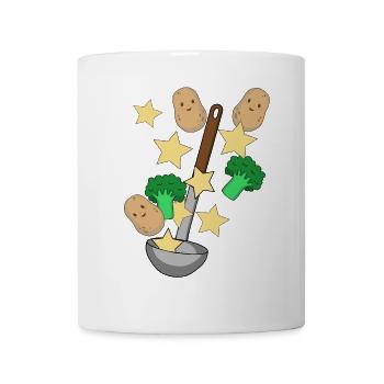 Suppenkelle Kartoffel Gemüse Kochkunst Vegetarisch - Tasse - Weiß - Vorne