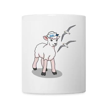 North Sea Baltic Sea Sheep Seagulls Coast Northern Germany - Mug - white - Front