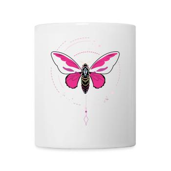 moth tattoo butterfly pendulum pink moon phase - Mug - white - Front