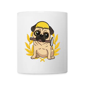 Baustelle Meister Handwerk Gewerbe Berufe Job Hund - Tasse - Weiß - Vorne