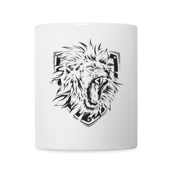 Armoiries du Bouclier du Lion Symbole Lion Illustration Icône - Mug blanc - blanc - Devant