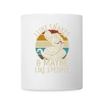 Schlangen Schlange retro vintage lustig Spruch - Tasse - Weiß - Vorne