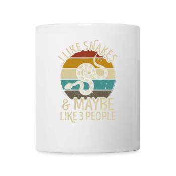 Schlangen Schlange retro vintage lustig Spruch - Tasse - Weiß - Vorne