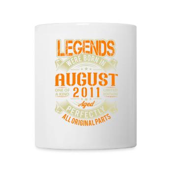 2011 August Geburtstag Legende - Tasse - Weiß - Vorne