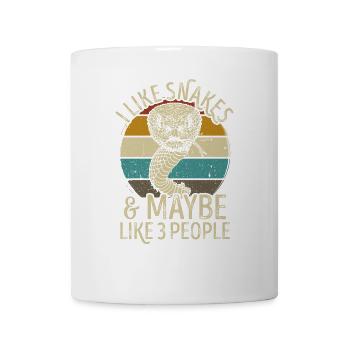 Schlangen Schlange retro vintage lustig Spruch - Tasse - Weiß - Vorne