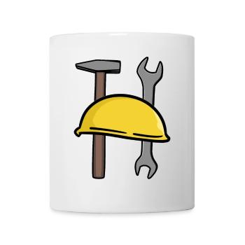 Crafts Safety helmet Tool Construction site Commercial - Mug - white - Front