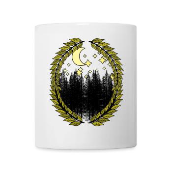 Wilderness Nature Stars Ciel étoilé Forêt Sapins - Mug blanc - blanc - Devant