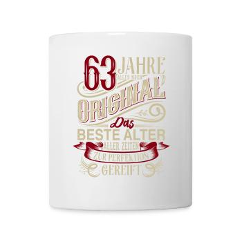 63. Geburtstag Vintage Retro - Tasse - Weiß - Vorne