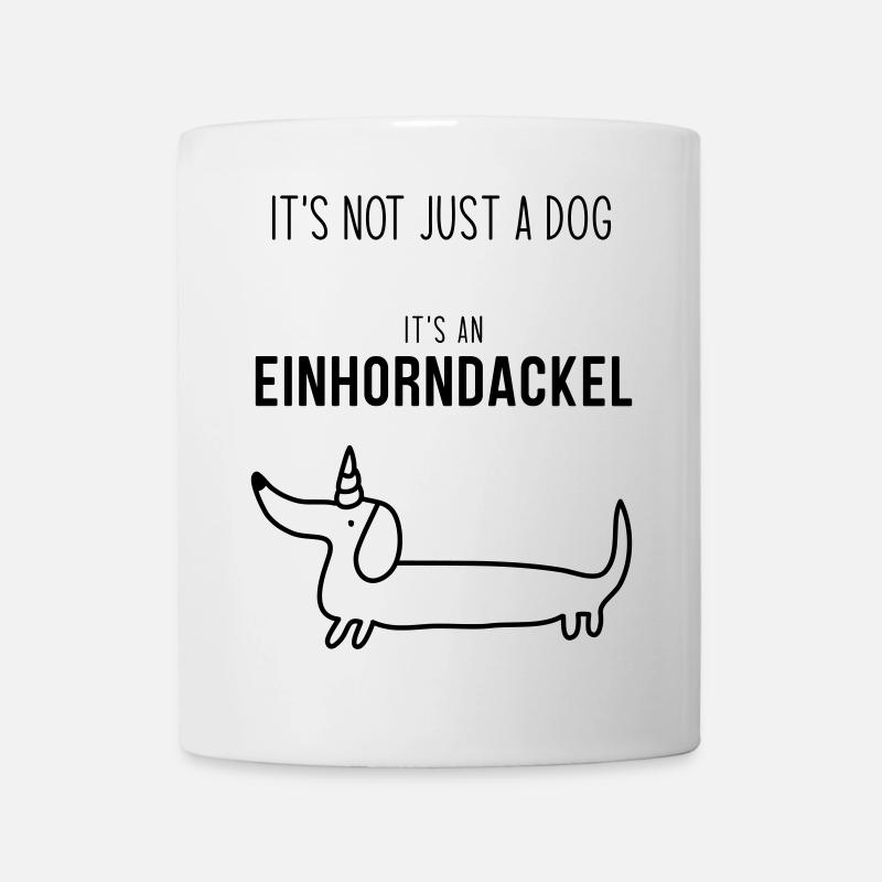 Einhorndackel - Tasse - Weiß