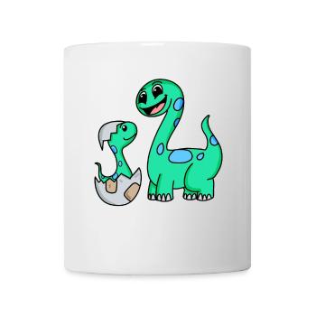Dinosaurs with Baby Dinosaurs - Mug - white - Front