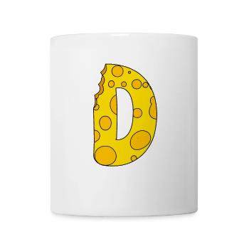 Buchstabe D - Tasse - Weiß - Vorne