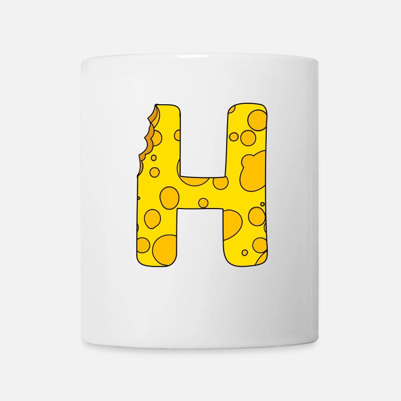 Buchstabe H - Tasse - Weiß