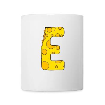 Buchstabe E - Tasse - Weiß - Vorne