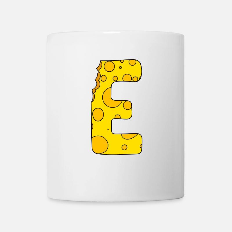 Buchstabe E - Tasse - Weiß