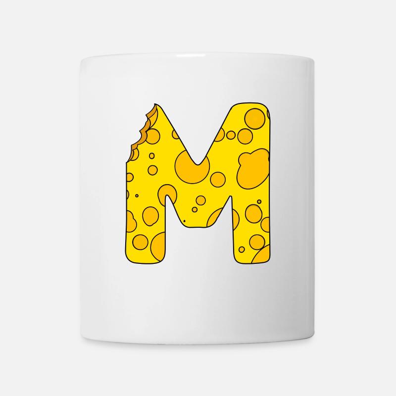 Buchstabe M - Tasse - Weiß
