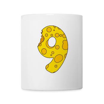 Number 9 Digit Cheese - Mug - white - Front