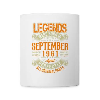 1961 Septembre Légende d’anniversaire - Mug blanc - blanc - Devant