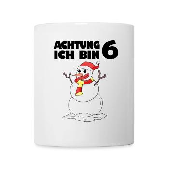 6.Geburtstag Schneemann 6 Jahre Geschenk - Tasse - Weiß - Vorne