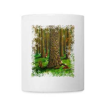 Animaux de la forêt, gnome et magie de la nature - Mug blanc - blanc - Devant