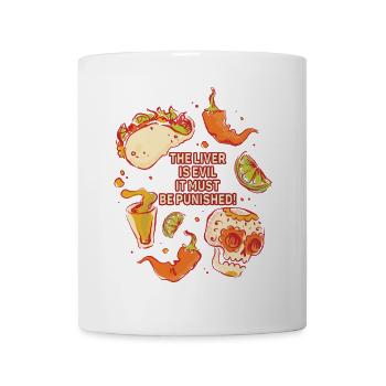 The liver is evil and is punished - Mug - white - Front