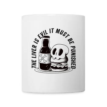 The liver is evil and is punished - Mug - white - Front
