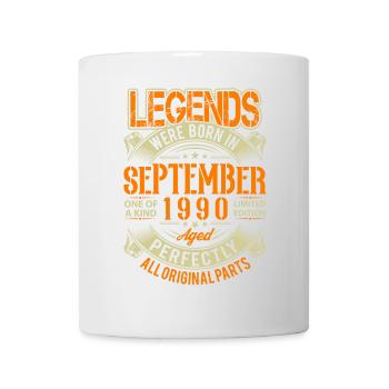 1990 September Geburtstag Legende - Tasse - Weiß - Vorne