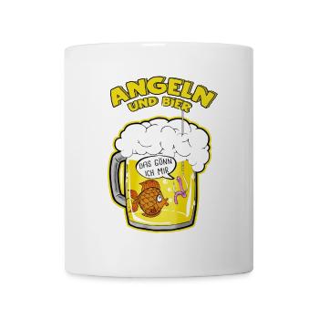 Angeln - Tasse - Weiß - Vorne
