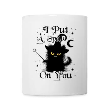 Je mets un sort sur toi Wuschelige Cat Wand - Mug blanc - blanc - Devant