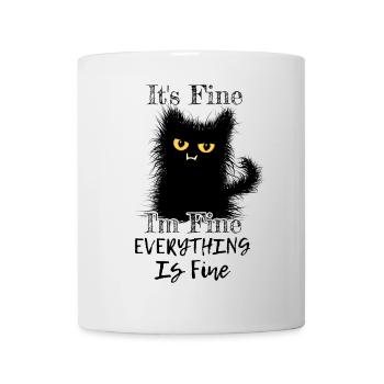 Je vais bien Tout va bien Wuschelige Chat - Mug blanc - blanc - Devant