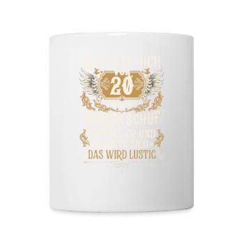 Als Gott mich vor 20 Jahren schuf 20. Geburtstag - Tasse - Weiß - Vorne