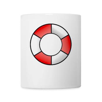 Bouée de sauvetage Rouge Blanc - Mug blanc - blanc - Devant