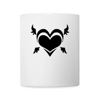 Symbole de l’aile de l’ange du cœur - Mug blanc - blanc - Devant