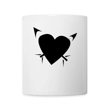 Herz Pfeil - Tasse - Weiß - Vorne