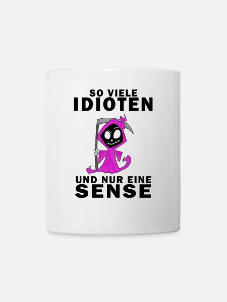Sensenmann Damen Sarkastisch Provokation - Tasse - Weiß
