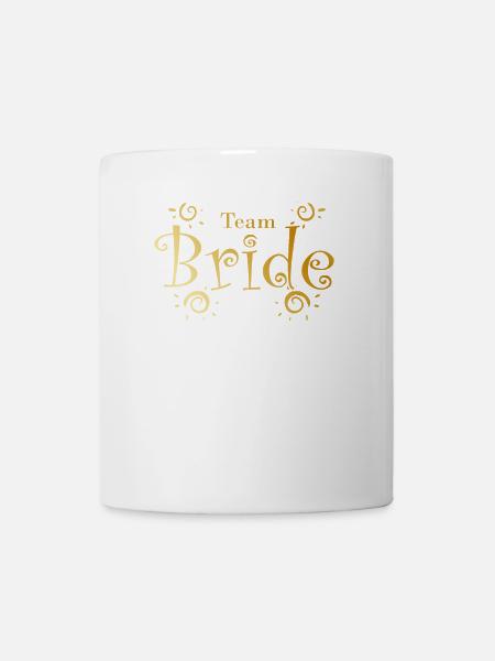 Team Braut in Gold Hochzeitsfeier - Tasse - Weiß