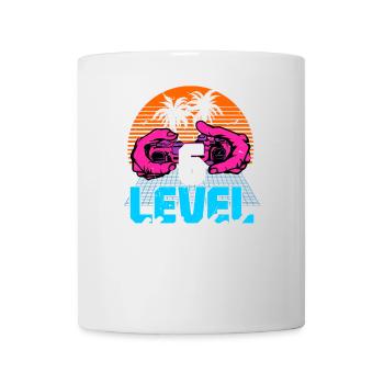 Level 6 Unlocked 6th Birthday Gamer 80s retro - Mug - white - Front