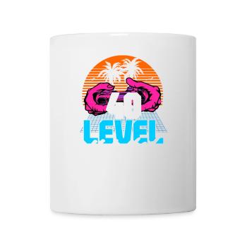 Niveau 40 Débloqué 40th Birthday Gamer 80s rétro - Mug blanc - blanc - Devant