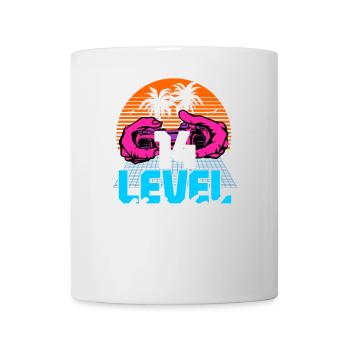 Level 14 Unlocked 14th Birthday Gamer 80s retro - Mug - white - Front
