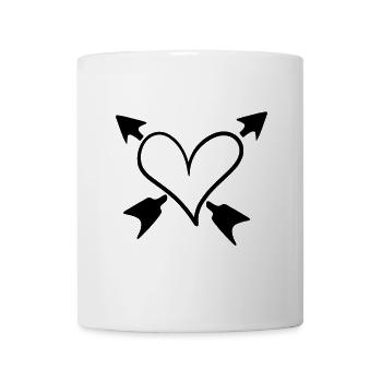 Heart Arrows Love - Mug - white - Front