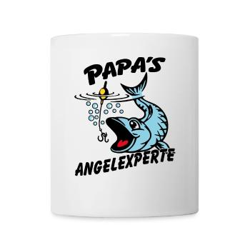 Papa's Angelexperte - Angeln mit Papa - Tasse - Weiß - Vorne