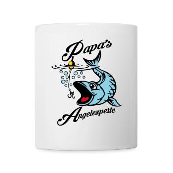 Papa's Angelexperte - Angeln mit Papa - Tasse - Weiß - Vorne