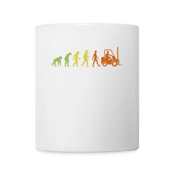 Evolution to a forklift worker - Mug - white - Front