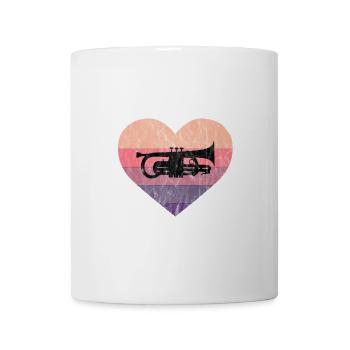 Le joueur de vent aime le cornet et le bugle - Mug blanc - blanc - Devant