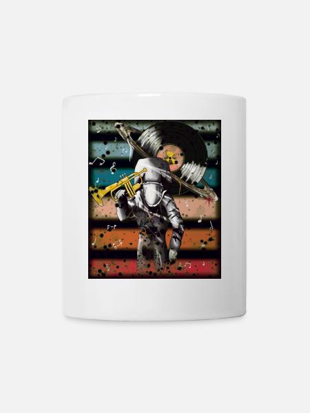 Astronaut Music Vinyl Art - Mug - white